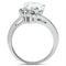 Proposal Ring 3W292 Rhodium Brass Ring with AAA Grade CZ