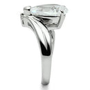 Proposal Ring 3W292 Rhodium Brass Ring with AAA Grade CZ