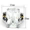 Proposal Ring 3w316 Reverse Two-Tone Brass Ring with AAA Grade CZ