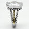 Proposal Ring 3w316 Reverse Two-Tone Brass Ring with AAA Grade CZ