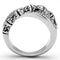 Proposal Ring 3W320 Rhodium Brass Ring with AAA Grade CZ