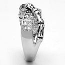 Proposal Ring 3W320 Rhodium Brass Ring with AAA Grade CZ