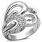 Proposal Ring 3W325 Rhodium Brass Ring with AAA Grade CZ