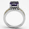 Proposal Ring 3W331 Reverse Two-Tone Brass Ring with AAA Grade CZ