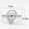 Proposal Ring 3W463 Rhodium Brass Ring with AAA Grade CZ