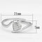 Proposal Ring 3W464 Rhodium Brass Ring with AAA Grade CZ