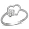 Proposal Ring 3W472 Rhodium Brass Ring with AAA Grade CZ