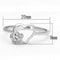 Proposal Ring 3W472 Rhodium Brass Ring with AAA Grade CZ