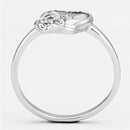 Proposal Ring 3W472 Rhodium Brass Ring with AAA Grade CZ