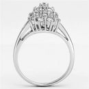 Proposal Ring 3W479 Rhodium Brass Ring with AAA Grade CZ