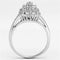 Proposal Ring 3W479 Rhodium Brass Ring with AAA Grade CZ