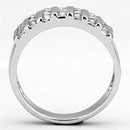 Proposal Ring 3W488 Rhodium Brass Ring with AAA Grade CZ