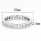 Proposal Ring 3W489 Rhodium Brass Ring with AAA Grade CZ