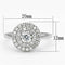 Proposal Ring 3W493 Rhodium Brass Ring with AAA Grade CZ