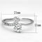 Proposal Ring 3W497 Rhodium Brass Ring with AAA Grade CZ