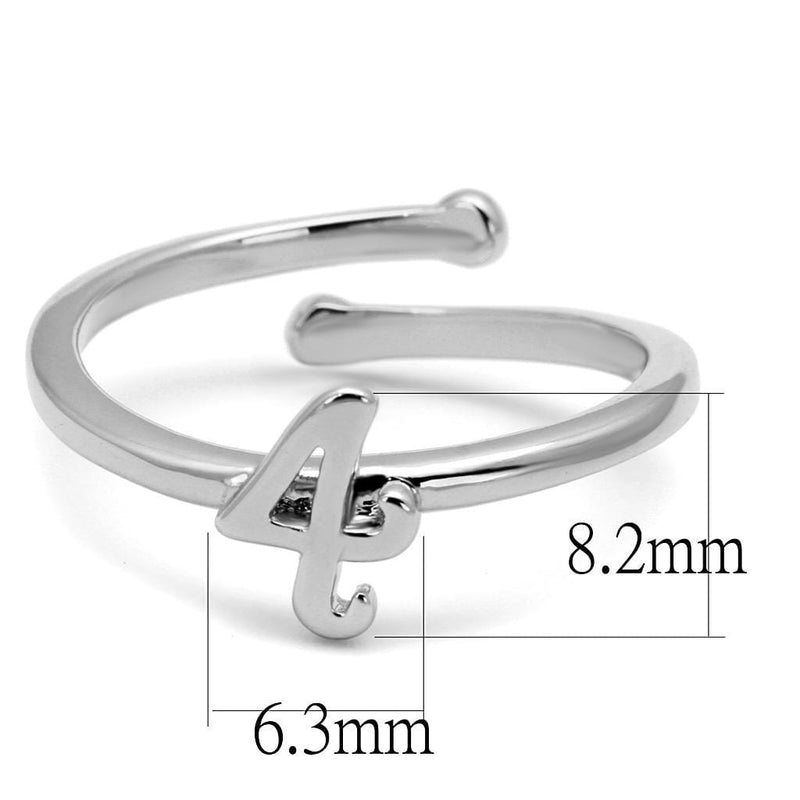 Silver Jewelry Rings Purity Rings LO4031 Rhodium Brass Ring Alamode Fashion Jewelry Outlet