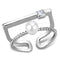 Silver Jewelry Rings Purity Rings LO4263 Rhodium Brass Ring with Synthetic in White Alamode Fashion Jewelry Outlet