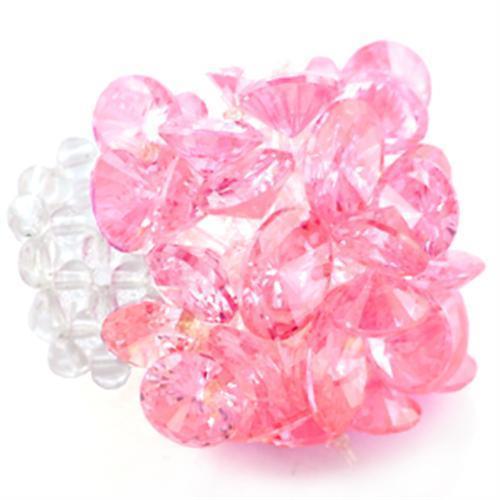 Silver Jewelry Rings Purity Rings LO658 Stone Ring with AAA Grade CZ in Rose Alamode Fashion Jewelry Outlet