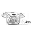 Right Hand Ring 3W1488 Rhodium Brass Ring with AAA Grade CZ