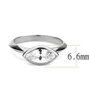 Right Hand Ring 3W1489 Rhodium Brass Ring with AAA Grade CZ