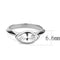 Right Hand Ring 3W1489 Rhodium Brass Ring with AAA Grade CZ