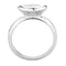 Right Hand Ring 3W1489 Rhodium Brass Ring with AAA Grade CZ