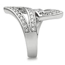 Right Hand Ring 3W150 Rhodium Brass Ring with AAA Grade CZ