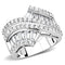 Right Hand Ring 3W1501 Rhodium Brass Ring with AAA Grade CZ