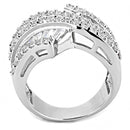 Right Hand Ring 3W1501 Rhodium Brass Ring with AAA Grade CZ