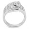 Right Hand Ring 3W1502 Rhodium Brass Ring with AAA Grade CZ