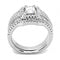 Right Hand Ring 3W1503 Rhodium Brass Ring with AAA Grade CZ