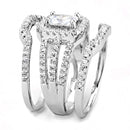 Right Hand Ring 3W1503 Rhodium Brass Ring with AAA Grade CZ