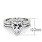 Right Hand Ring 3W1504 Rhodium Brass Ring with AAA Grade CZ