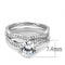 Right Hand Ring 3W1505 Rhodium Brass Ring with AAA Grade CZ