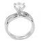 Right Hand Ring 3W1505 Rhodium Brass Ring with AAA Grade CZ