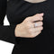 Right Hand Ring 3W1505 Rhodium Brass Ring with AAA Grade CZ