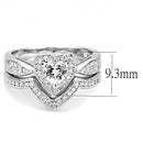 Right Hand Ring 3W1508 Rhodium Brass Ring with AAA Grade CZ