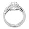 Right Hand Ring 3W1508 Rhodium Brass Ring with AAA Grade CZ