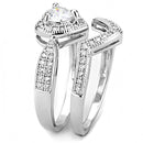 Right Hand Ring 3W1508 Rhodium Brass Ring with AAA Grade CZ