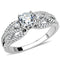 Right Hand Ring 3W1511 Rhodium Brass Ring with AAA Grade CZ