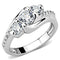 Right Hand Ring 3W1512 Rhodium Brass Ring with AAA Grade CZ