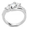 Right Hand Ring 3W1512 Rhodium Brass Ring with AAA Grade CZ