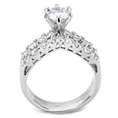 Right Hand Ring 3W1513 Rhodium Brass Ring with AAA Grade CZ