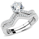 Right Hand Ring 3W1514 Rhodium Brass Ring with AAA Grade CZ