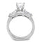 Right Hand Ring 3W1515 Rhodium Brass Ring with AAA Grade CZ