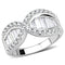 Right Hand Ring 3W1518 Rhodium Brass Ring with AAA Grade CZ