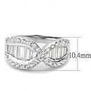 Right Hand Ring 3W1518 Rhodium Brass Ring with AAA Grade CZ