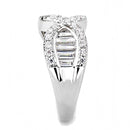 Right Hand Ring 3W1518 Rhodium Brass Ring with AAA Grade CZ