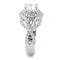 Right Hand Ring 3W1519 Rhodium Brass Ring with AAA Grade CZ