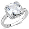 Right Hand Ring 3W1522 Rhodium Brass Ring with AAA Grade CZ